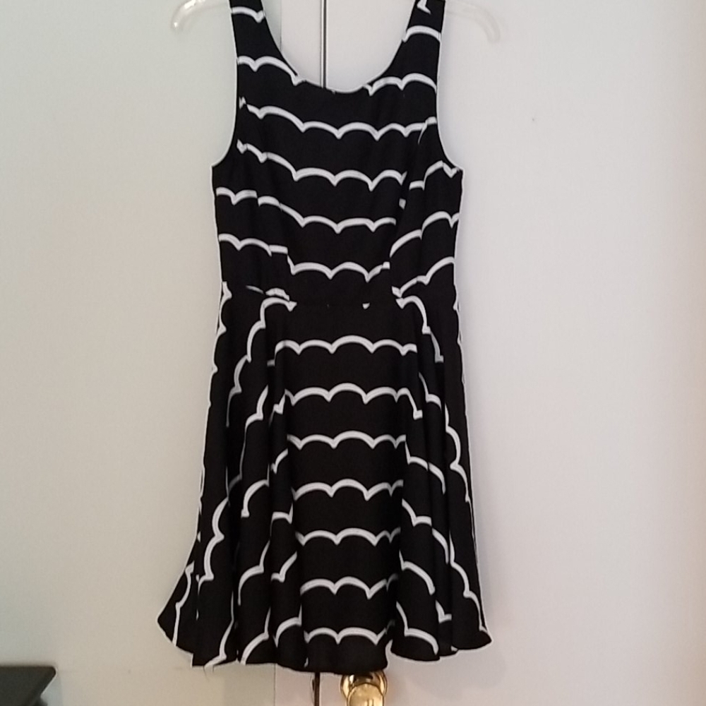 Black and white fit and flair